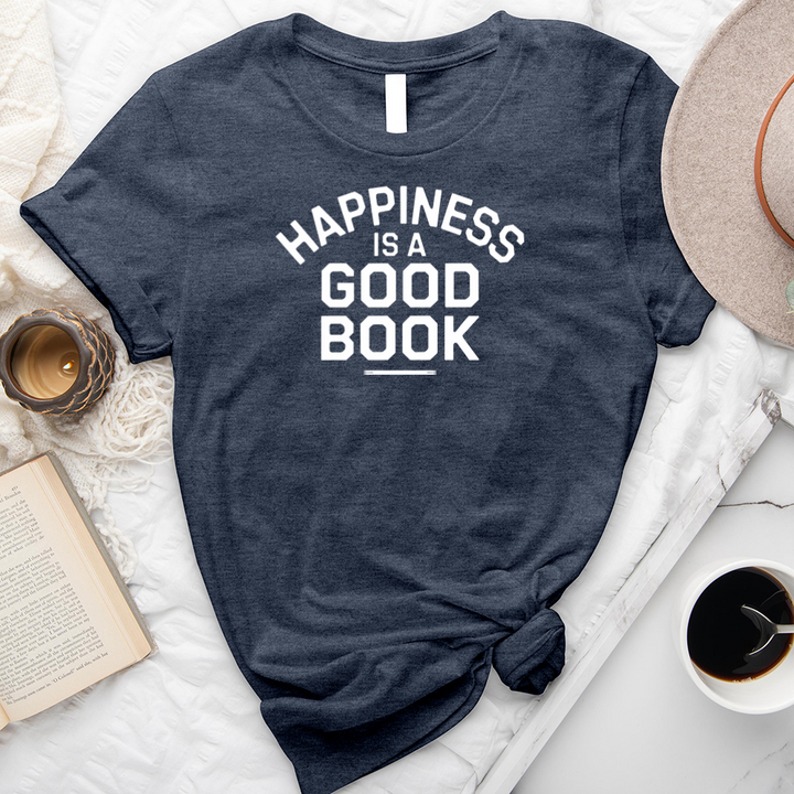 happiness is a good book unisex tee