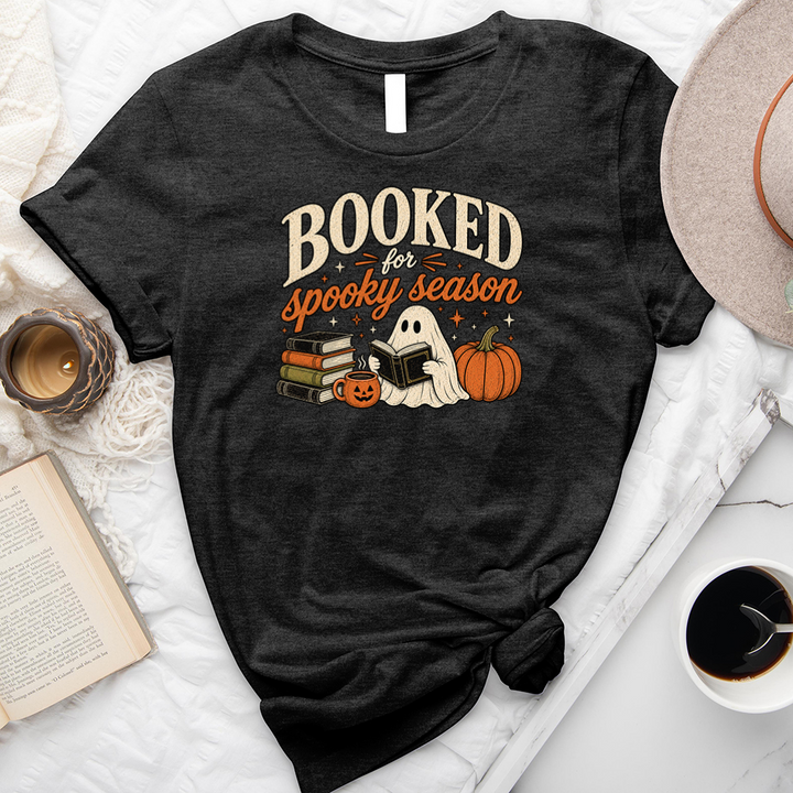 booked for spooky season unisex tee