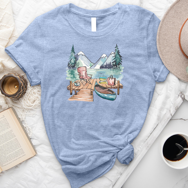 reading at the lake unisex tee