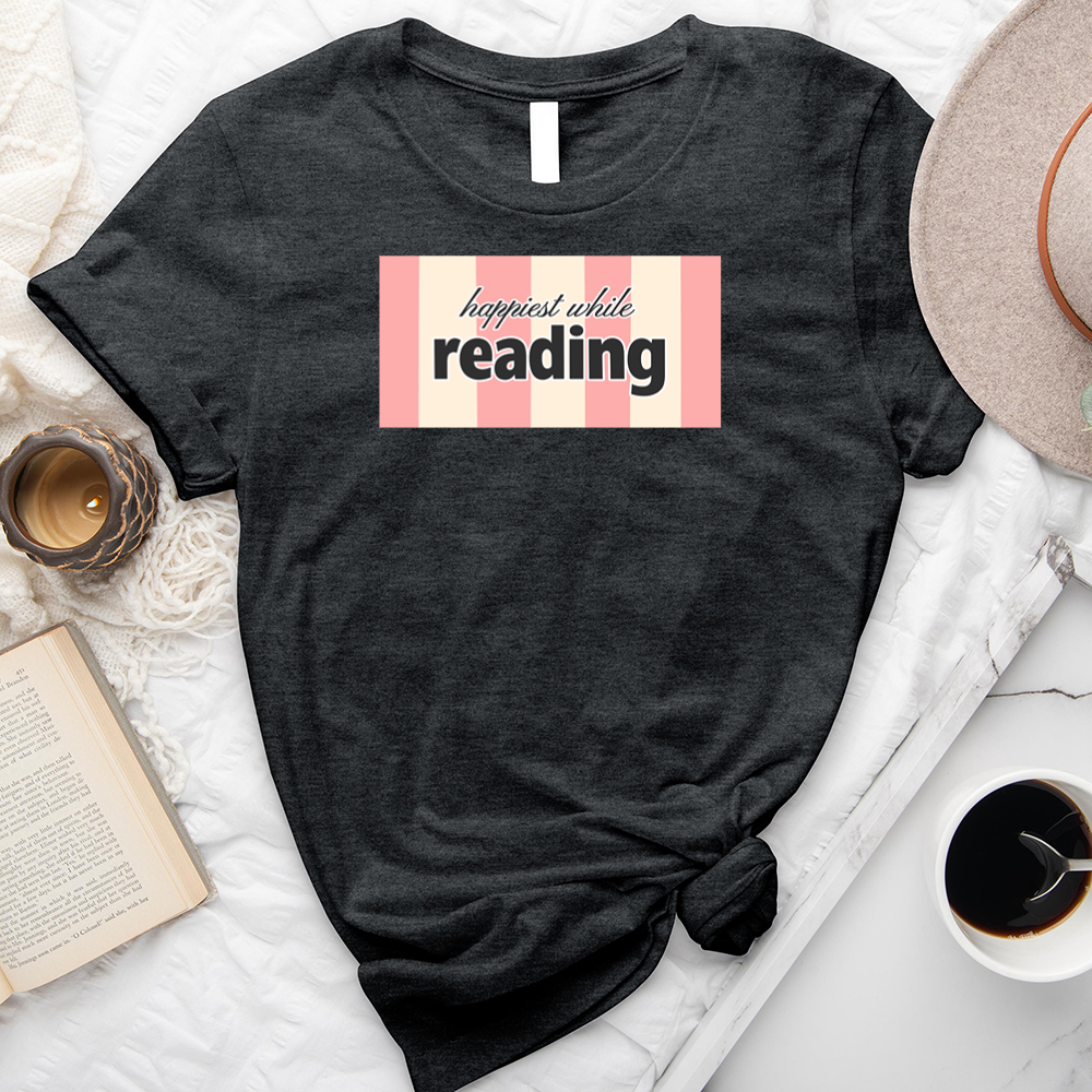 happiest while reading retro unisex tee
