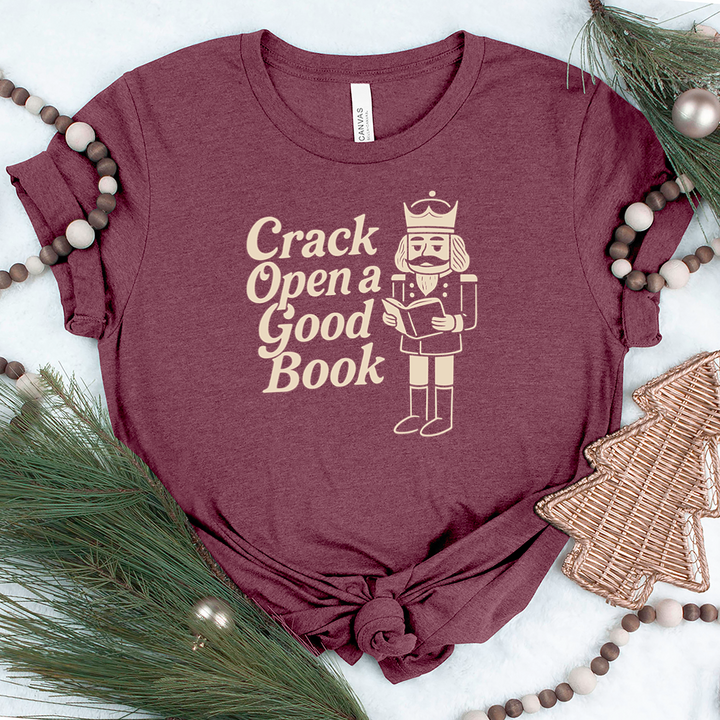 crack open a good book unisex tee
