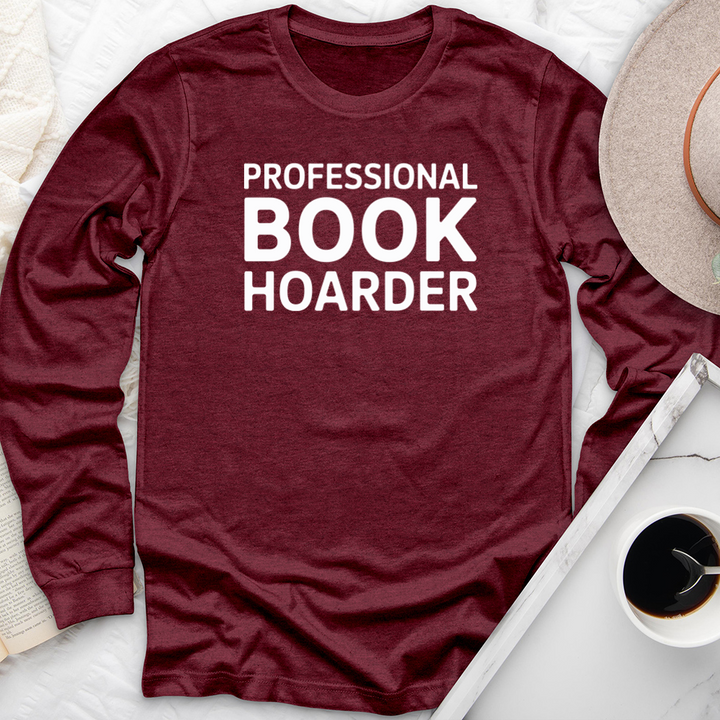professional book hoarder long sleeve unisex tee