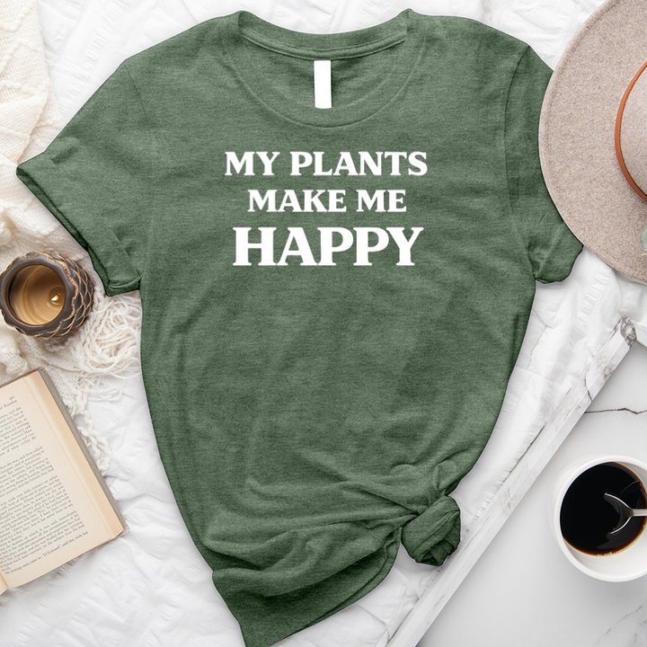 my plants make me happy unisex tee