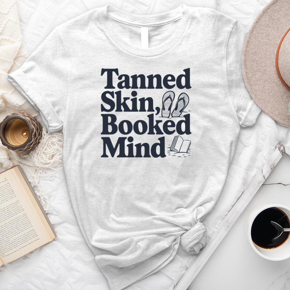 tanned skin booked mind unisex tee