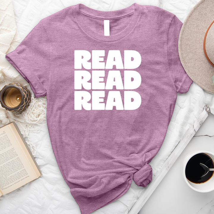 bold read read read unisex tee
