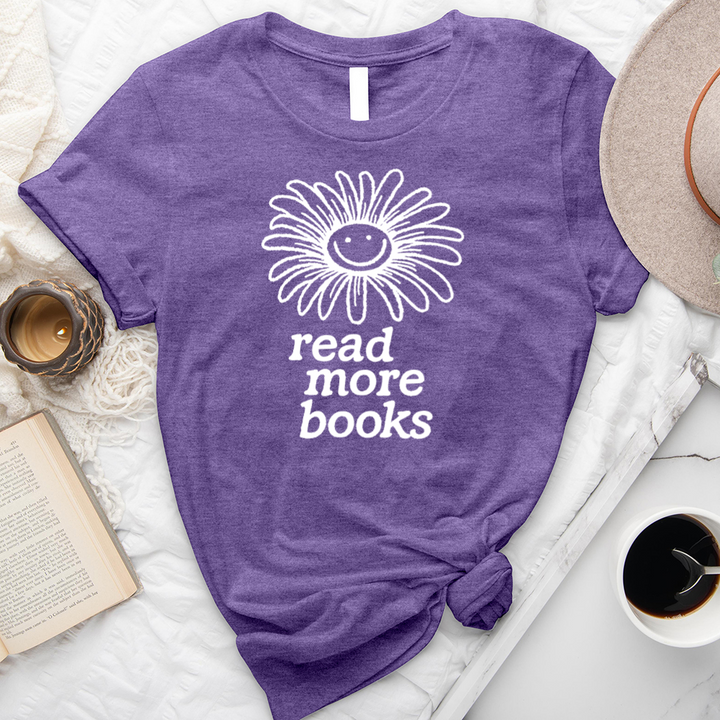 read more books flower unisex tee