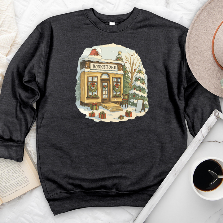 christmas bookstore premium crewneck sweatshirt