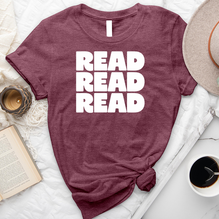 bold read read read unisex tee