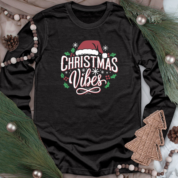 xmas vibes long sleeve unisex tee