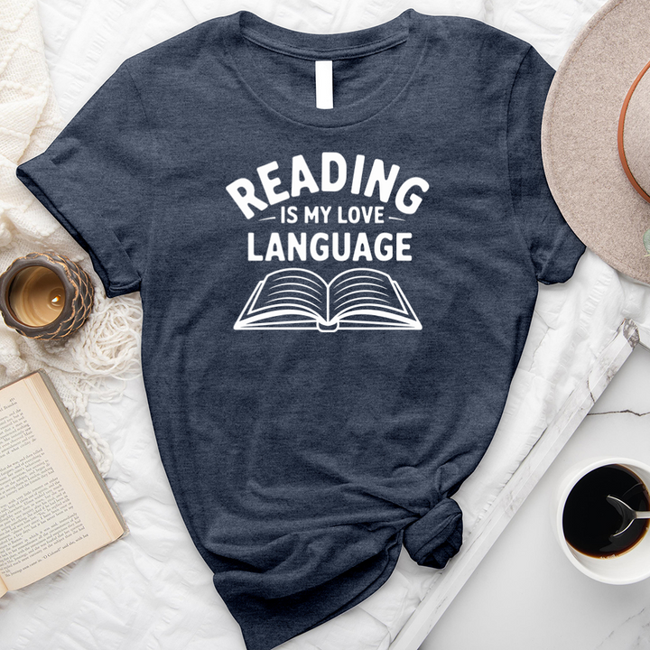 reading is my love language unisex tee