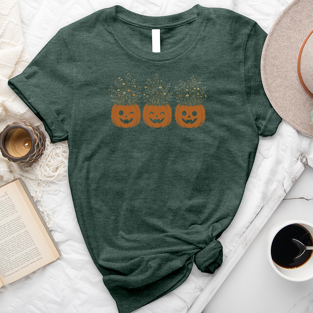 pumpkin flower pots unisex tee