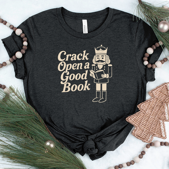 crack open a good book unisex tee