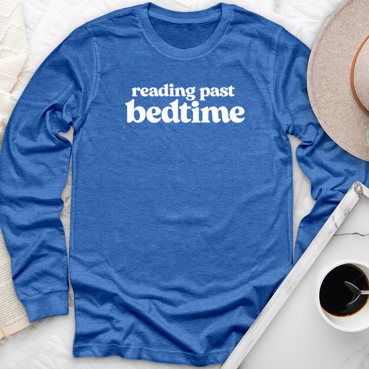 reading past bedtime long sleeve unisex tee
