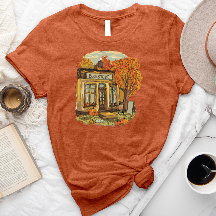 autumn bookstore unisex tee