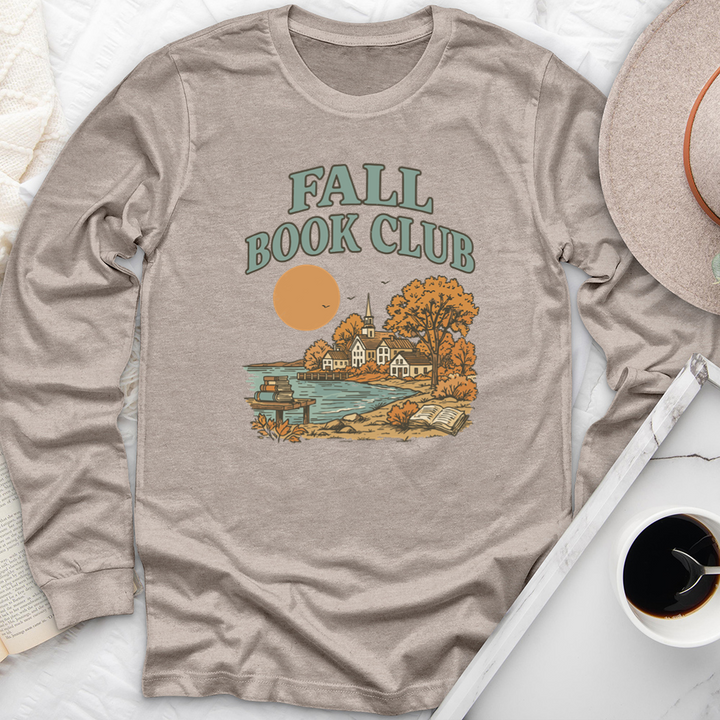 coastal fall book club long sleeve unisex tee