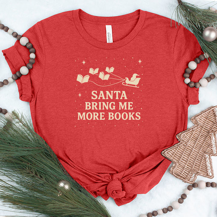 santa bring me more books unisex tee
