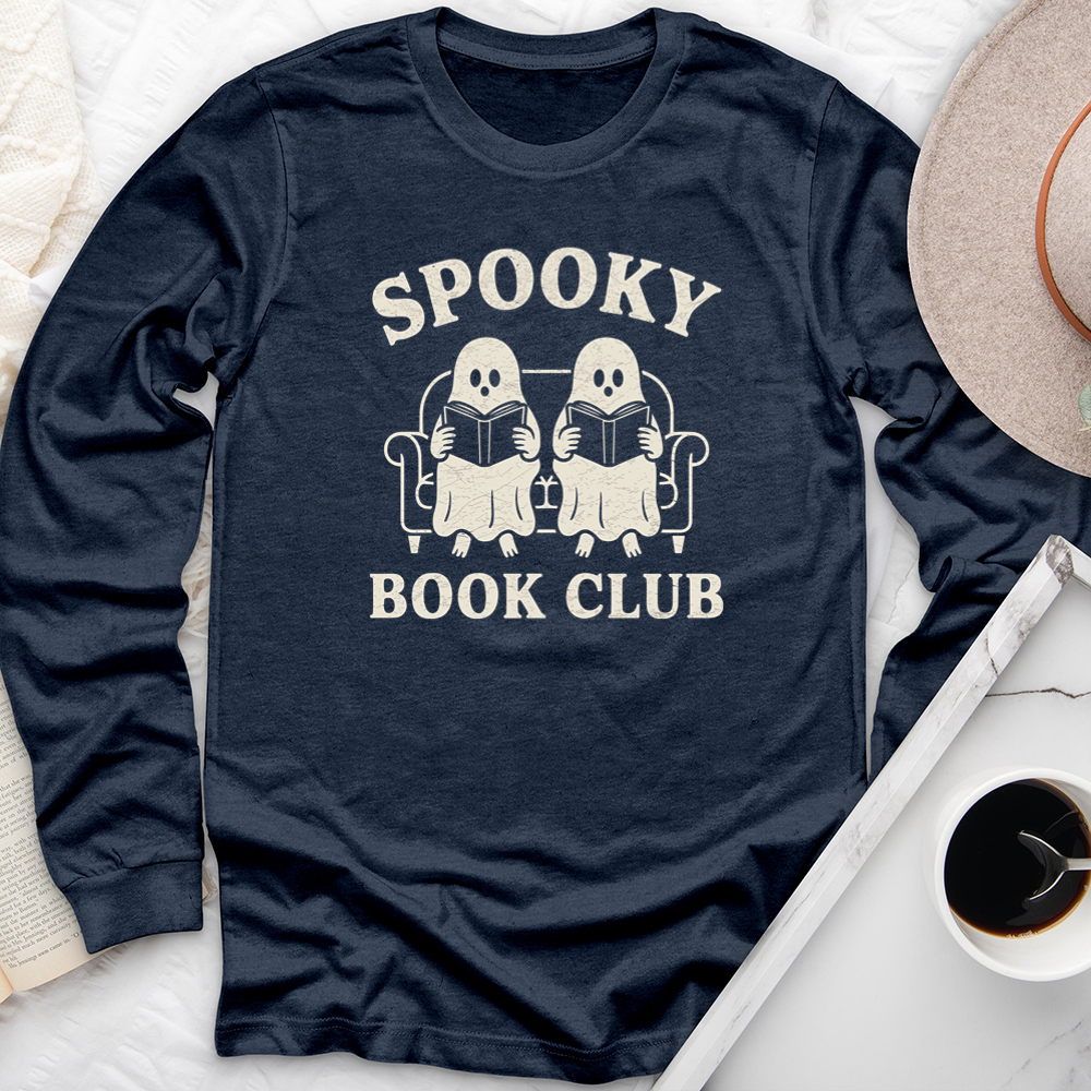 spooky book club light long sleeve unisex tee
