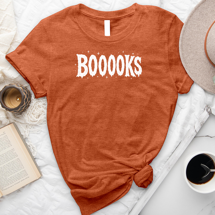 booooks spooky font unisex tee