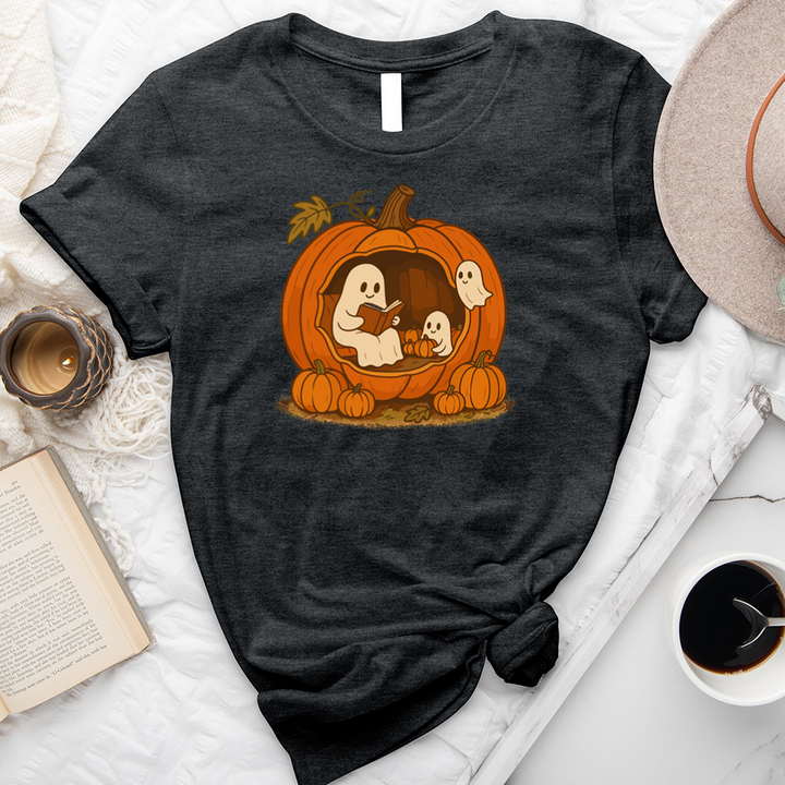 pumpkin reading nook unisex tee