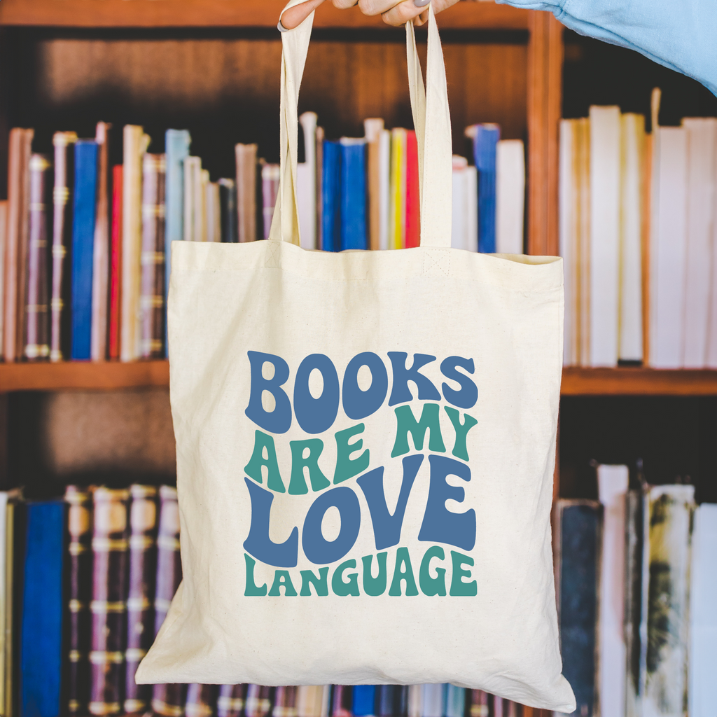 books are my love language tote bag