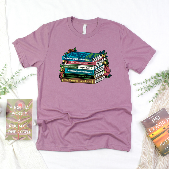 classic book stack unisex tee