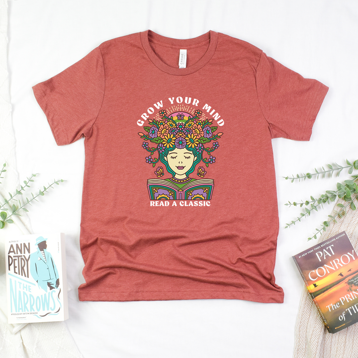 grow your mind read a classic unisex tee