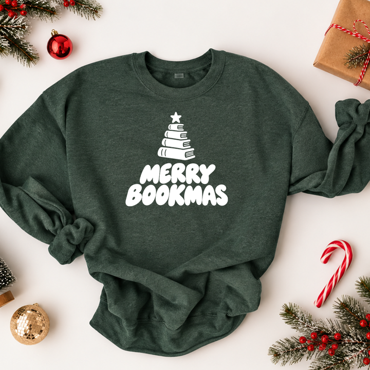 merry bookmas premium crewneck sweatshirt