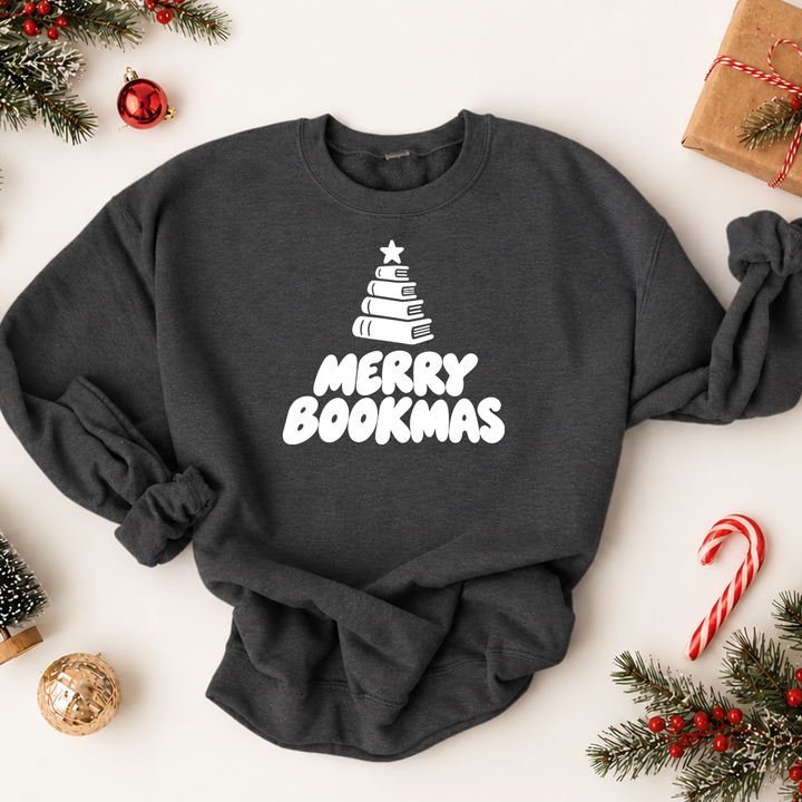 merry bookmas premium crewneck sweatshirt