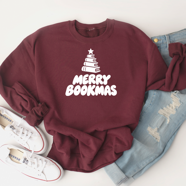 merry bookmas premium crewneck sweatshirt