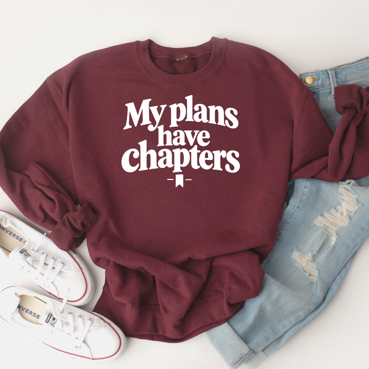 my plans have chapters premium crewneck sweatshirt