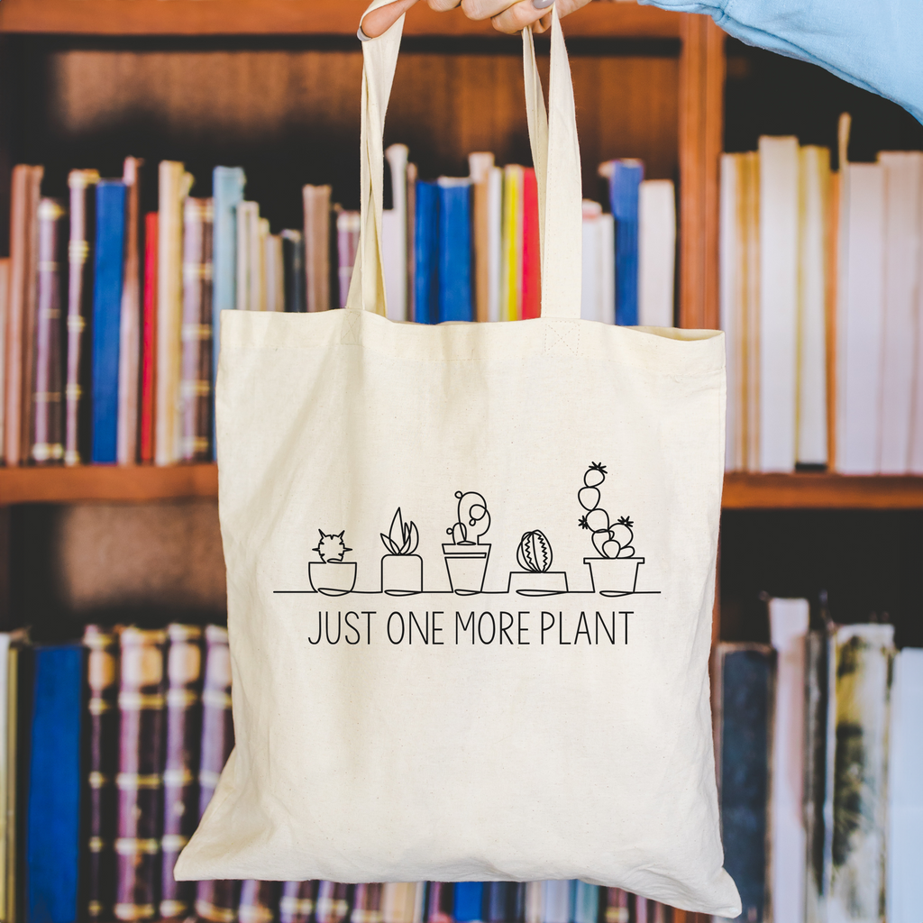 just one more plant tote bag