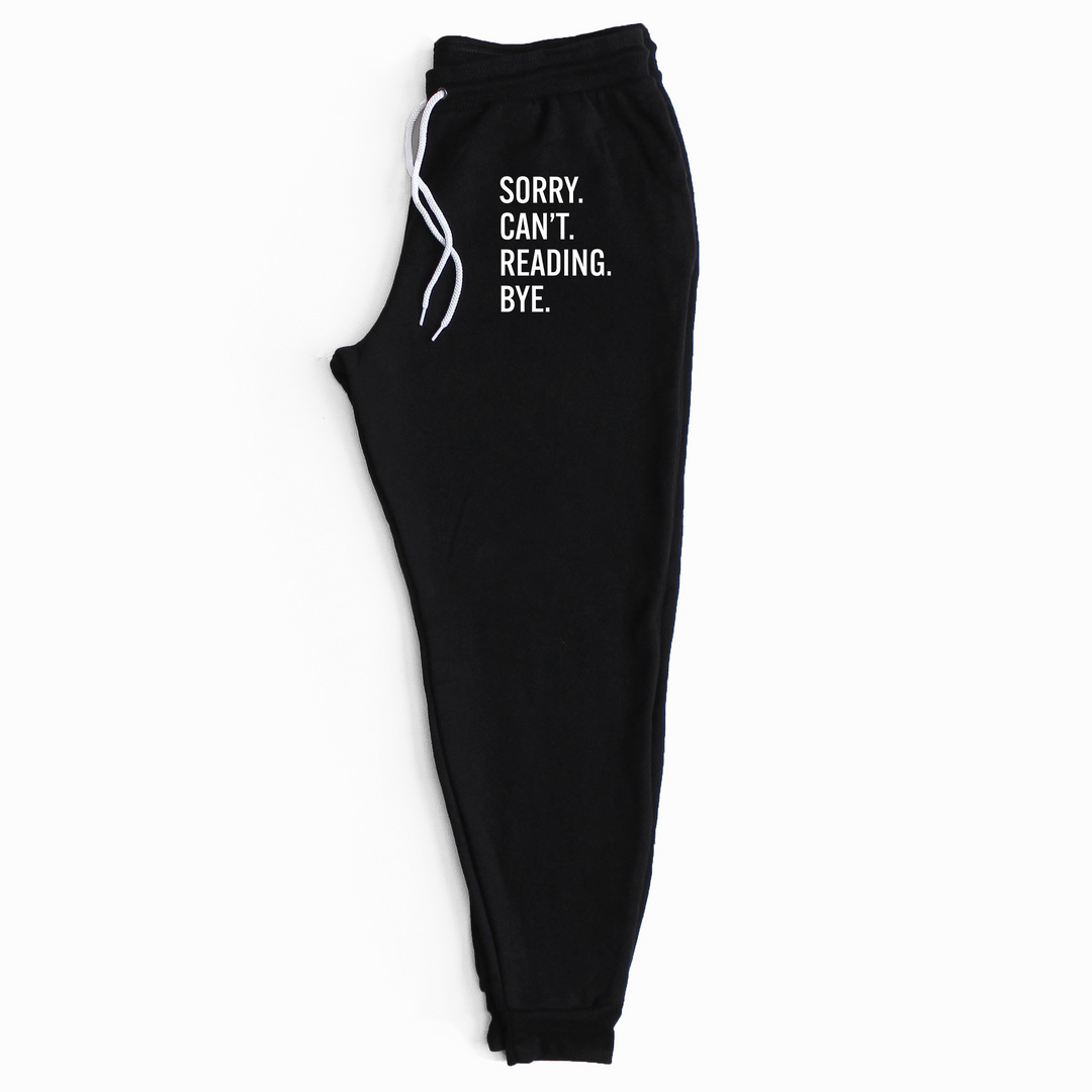 sorry can't reading unisex jogger sweatpants