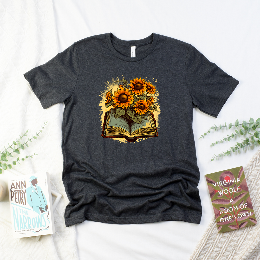 sunflower book unisex tee