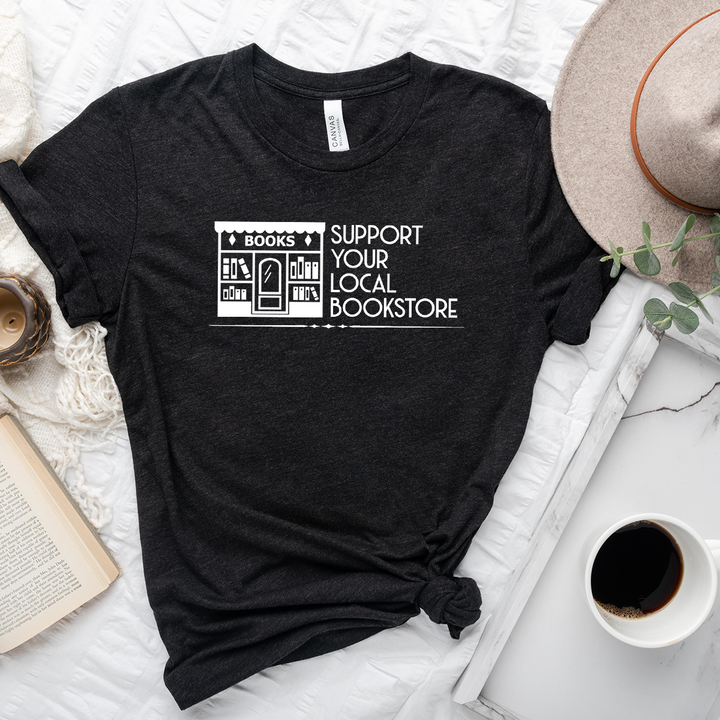support your local bookstore unisex tee