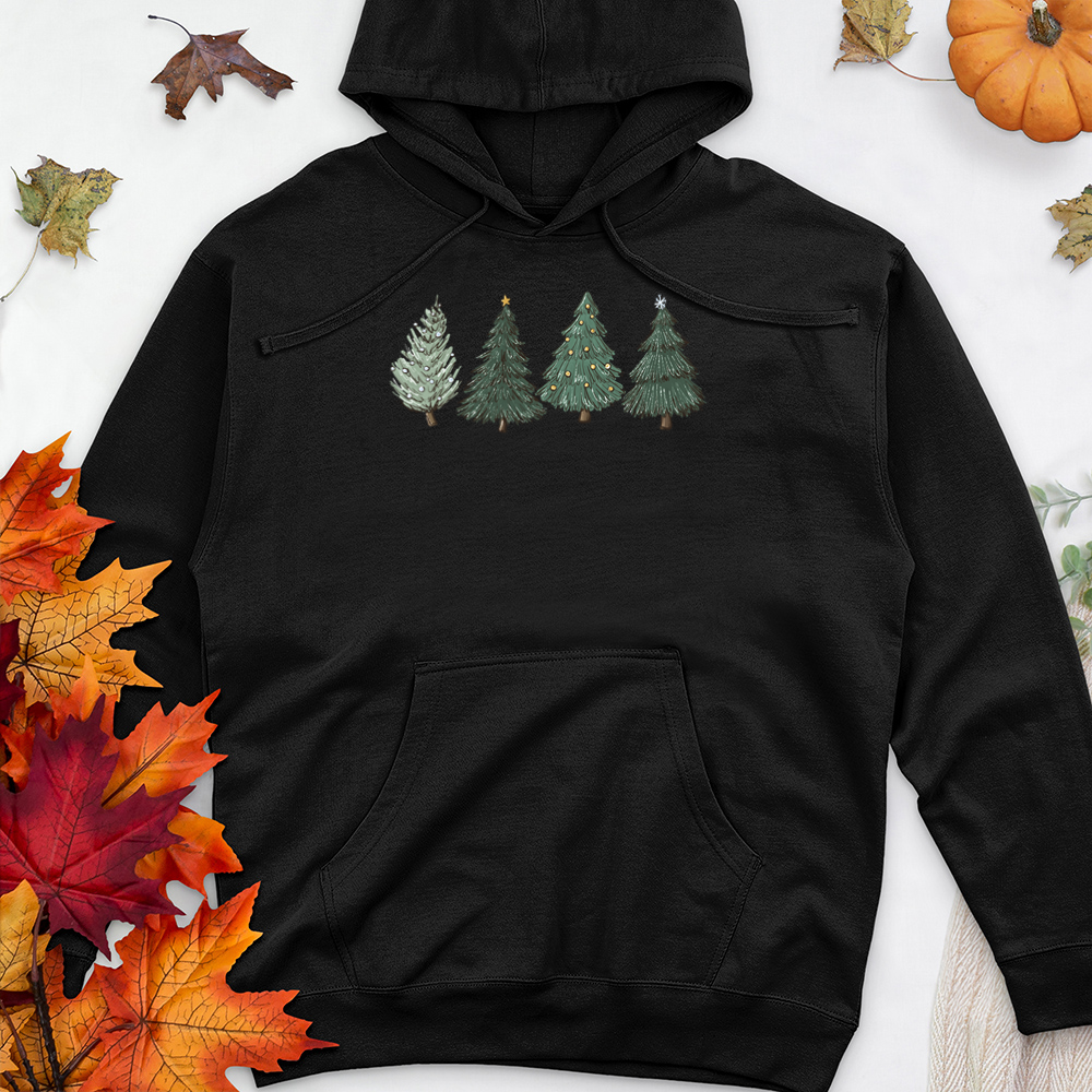 colorful trees premium hooded sweatshirt