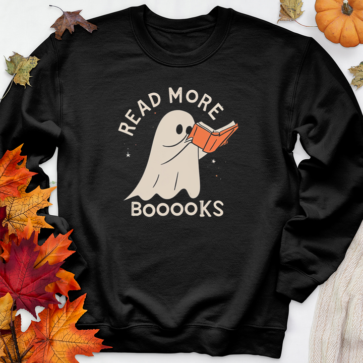 read more boooks ghost unisex crewneck sweatshirt