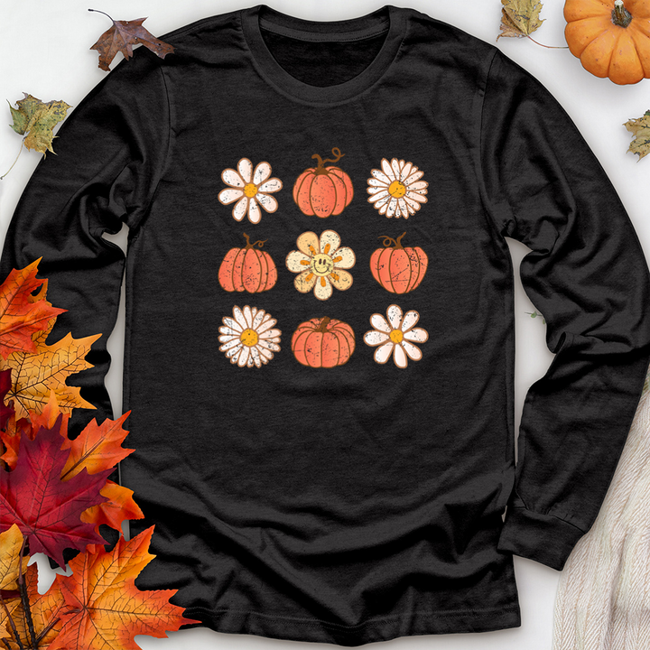 flower pumpkins unisex long sleeve tee