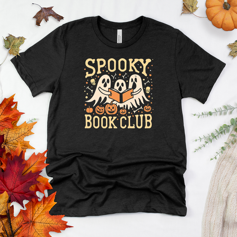 three ghost book club unisex tee