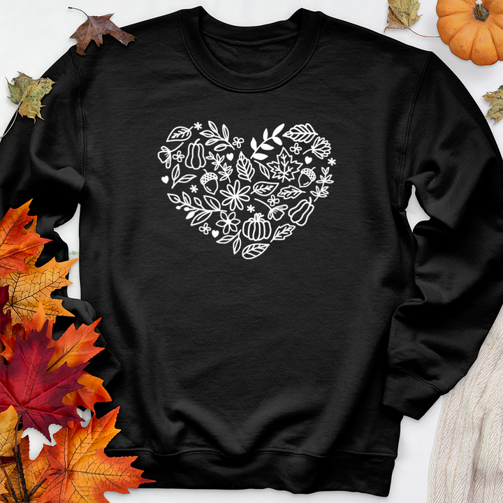 fall heart premium crewneck sweatshirt