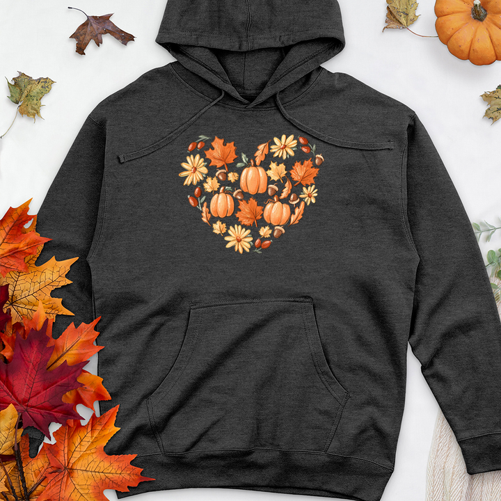 autumnal heart premium hooded sweatshirt