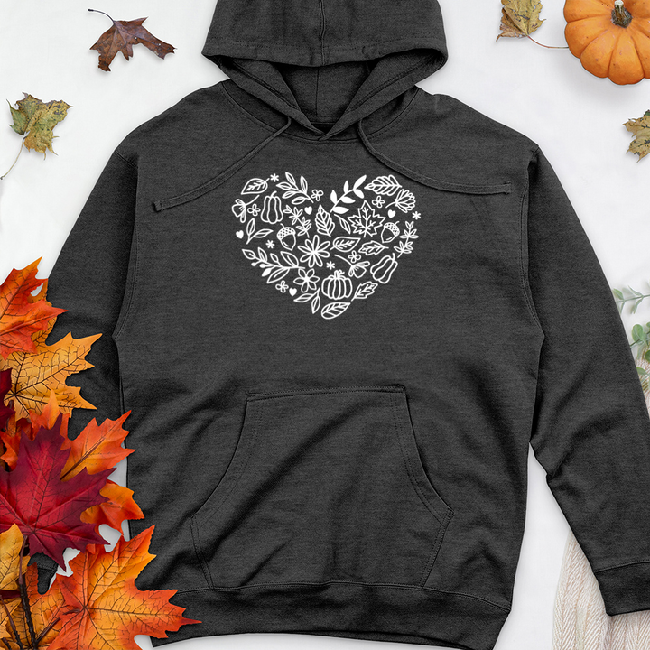 fall heart premium hooded sweatshirt