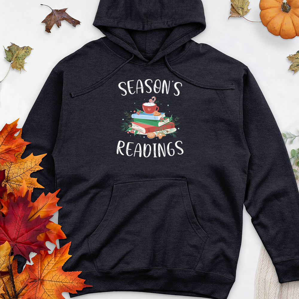 season's readings stack premium hooded sweatshirt