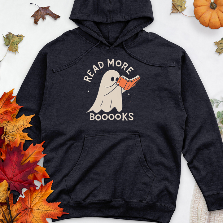 read more boooks ghost unisex hooded sweatshirt