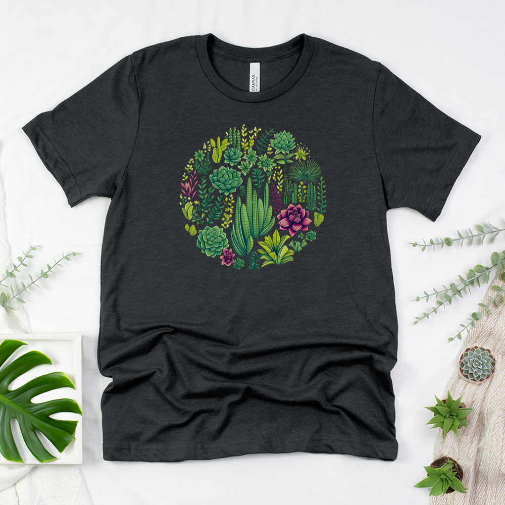 succulent circle unisex tee
