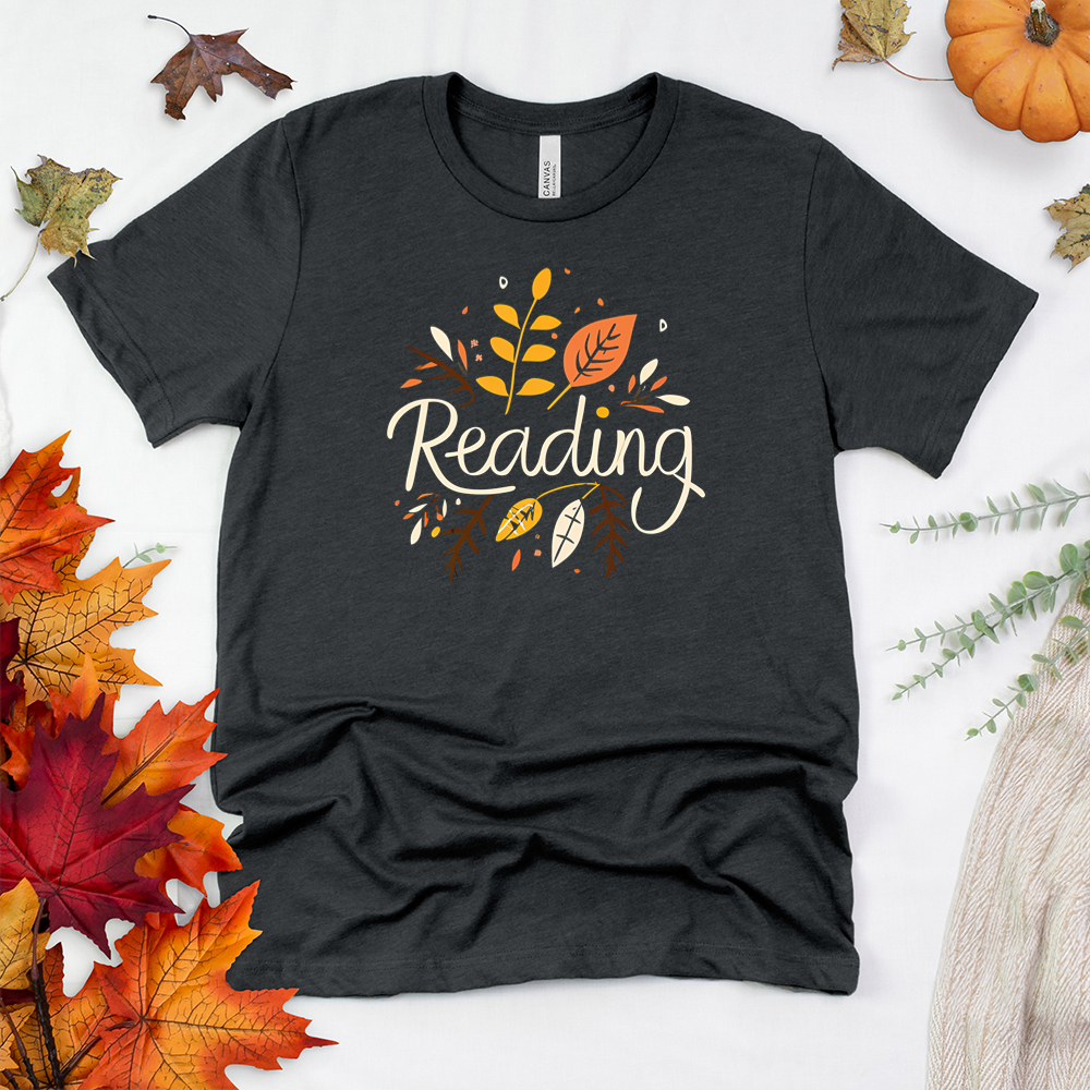 reading fall florals unisex tee