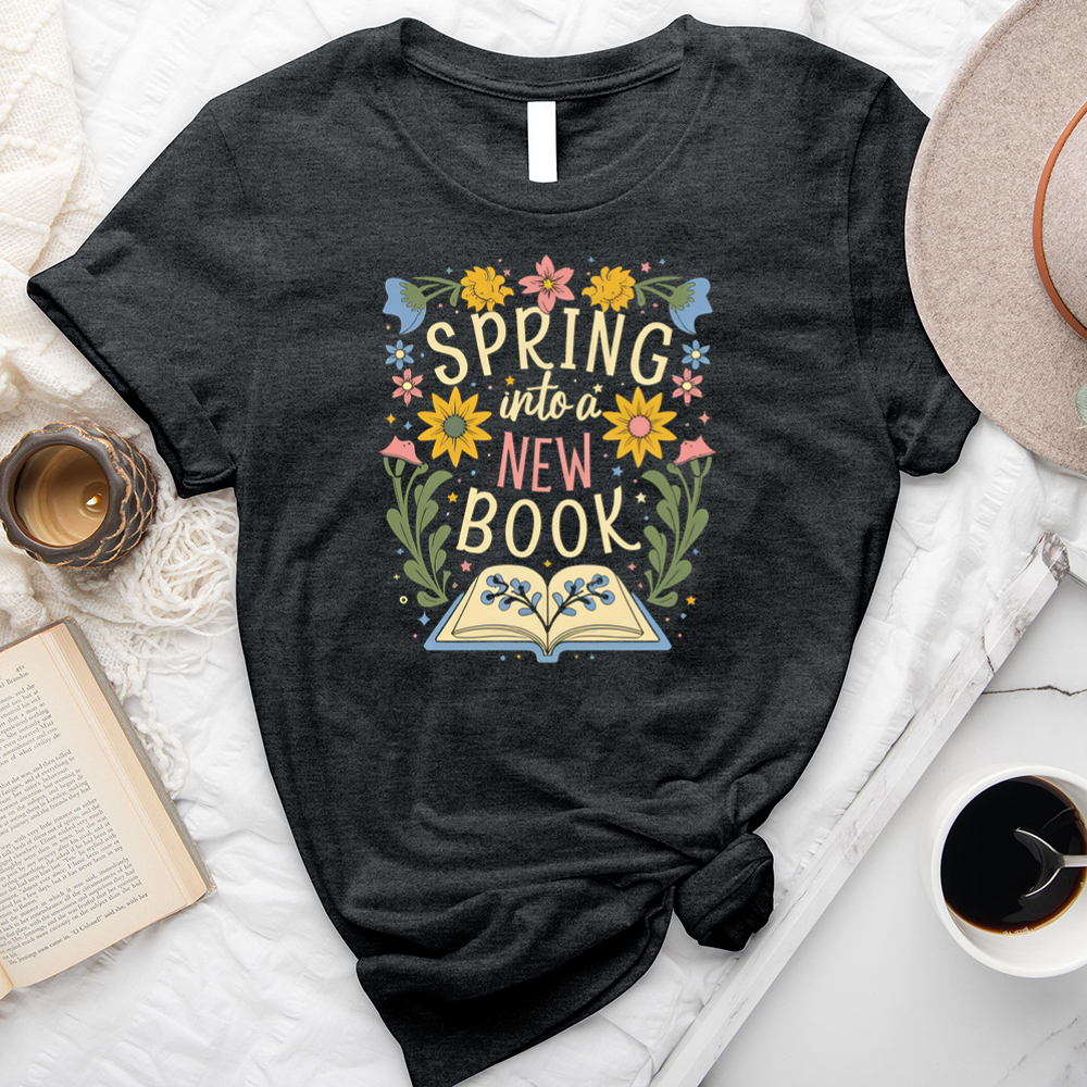 spring into a new book unisex tee