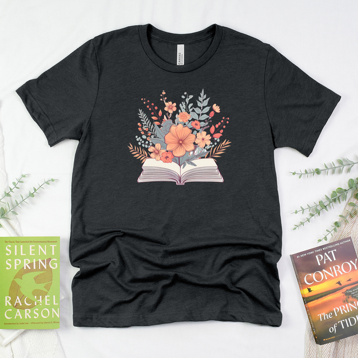 blooming pages unisex tee