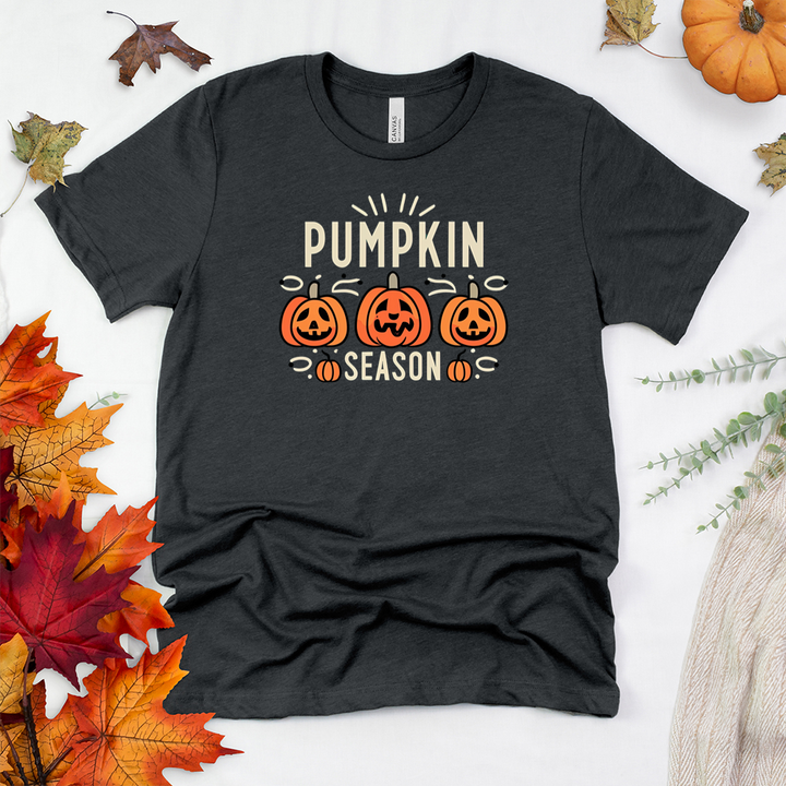 pumpkin season three pumpkins unisex tee