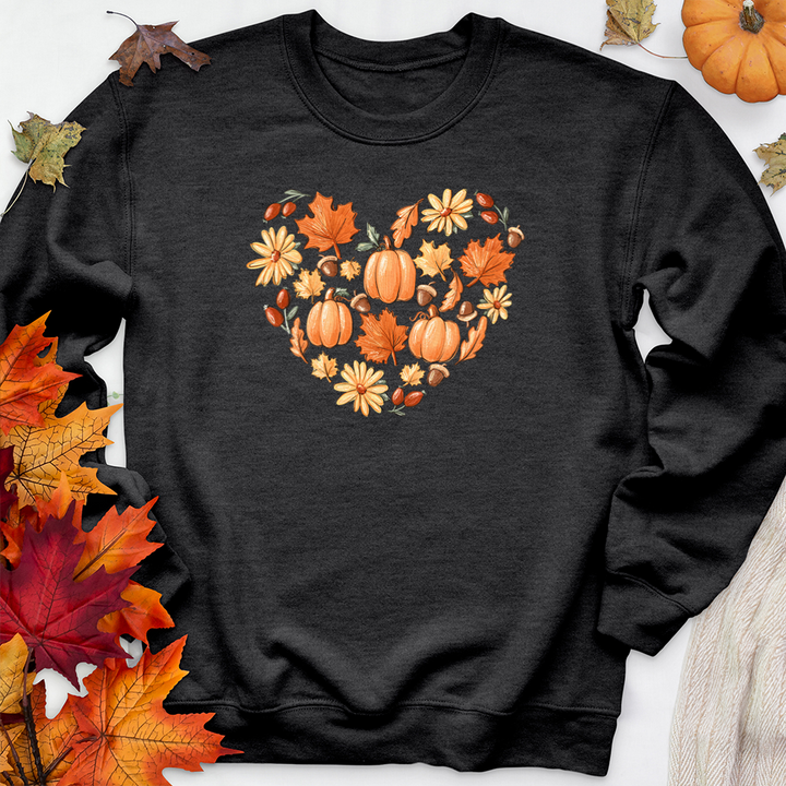 autumnal heart premium crewneck sweatshirt