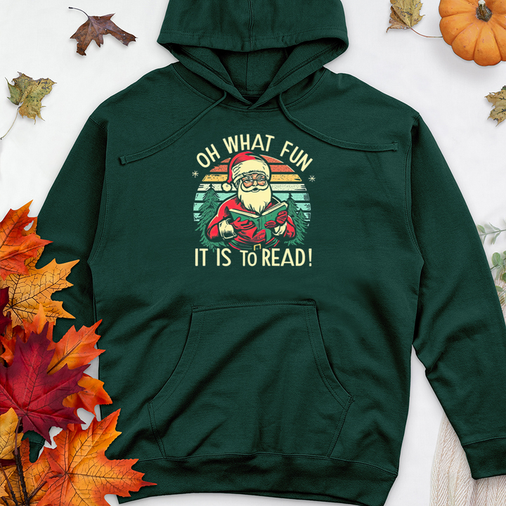 oh what fun santa premium hooded sweatshirt